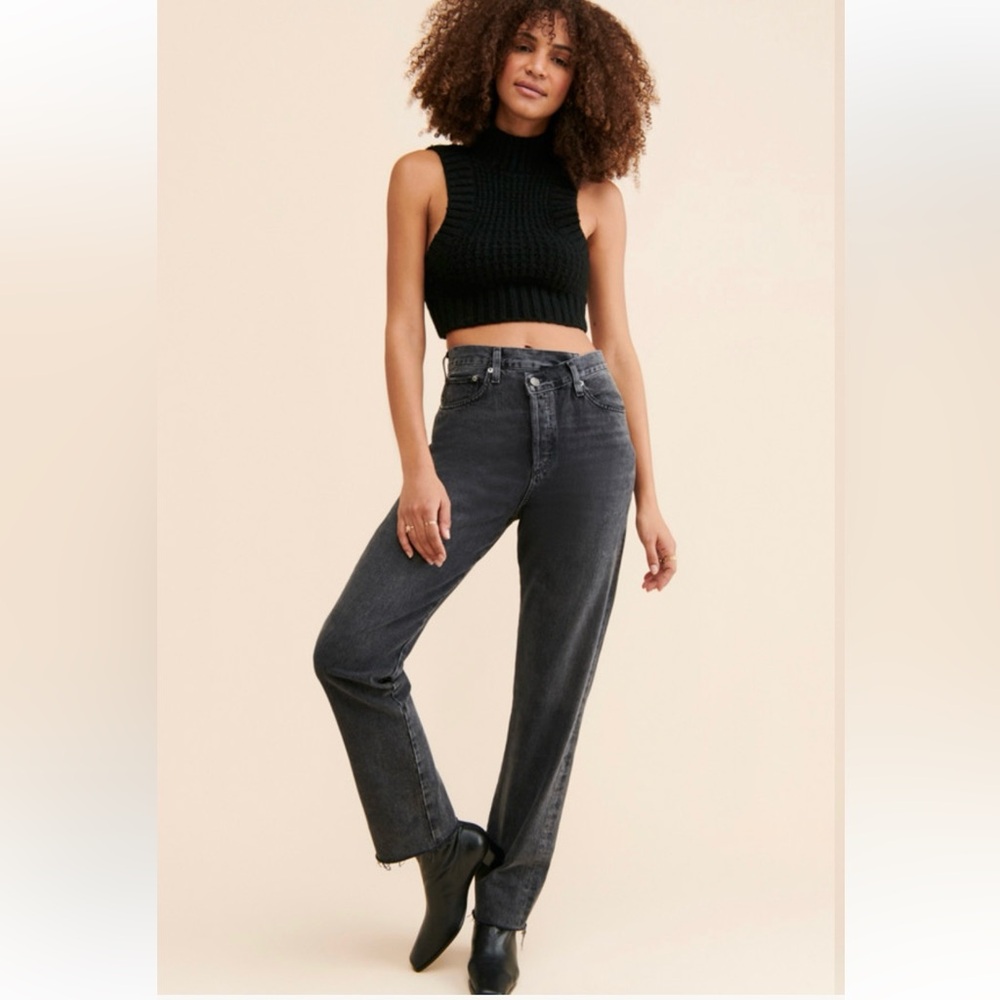 Agolde Criss Cross Straight Jeans